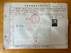 曹昌其，男，1902年生，安徽安庆市人，私塾一年