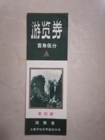 1982年大庸县张家界国营林场黄狮寨游览券