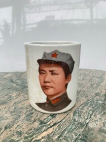 诗词主席像大口径笔筒
