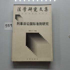 刑事诉讼国际准则研究/法学研究文集