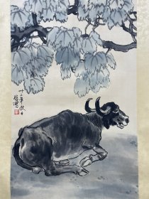 立轴 水牛图