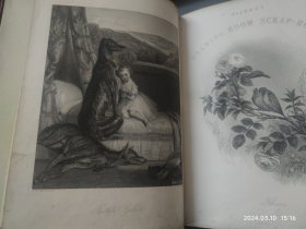 1850年份出版的钢版画作品集 1套3卷《FISHERS DRAWING ROOM SCRAP BOOK》