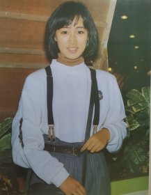 （偶01-66）螢幕偶像写真16开彩页 黎美娴 背面 刘德华 1张2面