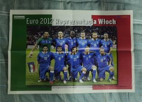 足球海报 西班牙 意大利2012主力阵容