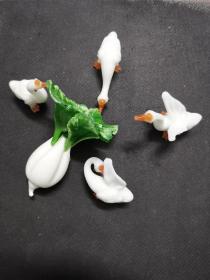 工艺品 琉璃摆件：《家和万事兴》—呱呱叫的發财鸭（运费多退少补，多余的运费会随商品一起寄回）
