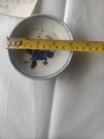 清未青花小碟，品相如图，包老包真。