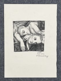 手绘素描画 Yuan作品 《临摹Edward Povey》 2020年 19.5x27.5cm