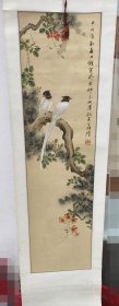 田墉款花鸟国画纯手绘原装老裱