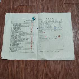 八十年代温岭中学初二年级学生品德鉴定表
