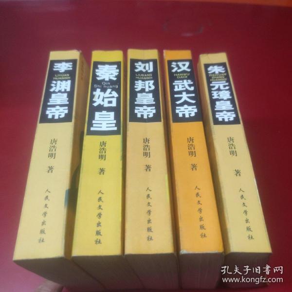 长篇历史小说：朱元璋皇帝，李渊皇帝，秦始皇，刘邦皇帝，汉武大帝（共5册）