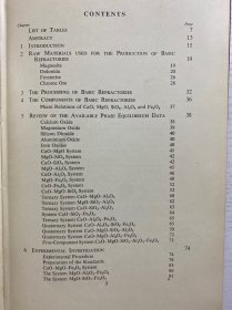 Basic Refractories：Their Chemistry and Their Performance 耐火材料：化学性质和性能 （1950年英文版）32开（精装如图、内页干净）