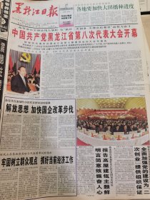 《黑龙江日报》【中国共产党黑龙江省第八次代表大会开幕，有照片；世界上最长寿的大熊猫，“都都”安度三十六岁生日】