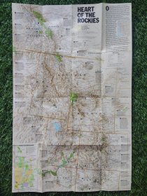 National Geographic国家地理杂志地图系列之1995年7月 Heart of the Rockies 落基山脉地图
