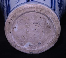 旧藏 元青花鬼谷子下山人物故事纹梅瓶 高49×25厘米