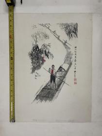 60-80年代版画 温公标 共13张合售（注：其中三张有落款或钤印，其余十张风格、批次相同，应均为温公标所作）