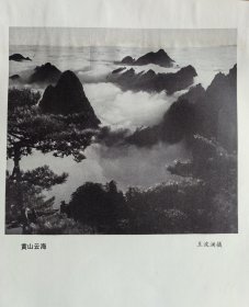 七十年代出版印刷《黄山云海》画页 王波澜摄