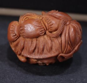 多子多孙橄榄核雕莲蓬青蛙莲蓬