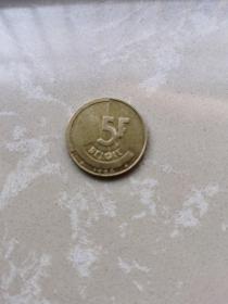 比利时铜币，1986年5法郎