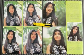 周慧敏原装港版彩页五页，涉及大16开铜版纸三张，明星彩页，明星切页，港台明星，有一张反面是黎明的彩页，货号：书柜散1