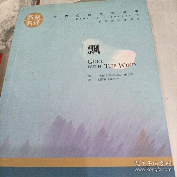 飘 中小学生课外阅读书籍世界经典文学名著青少年儿童文学读物故事书名家名译原汁原味读原著