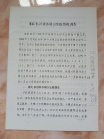 沐阳县拍卖乡镇卫生院情况调查（有两本一样）（廓）