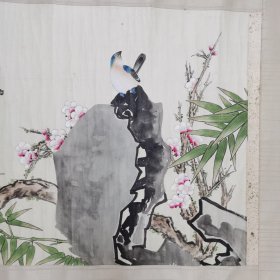 刘子铸花鸟画：红梅争春