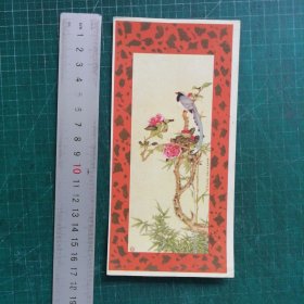 茶花山鹧 老贺卡