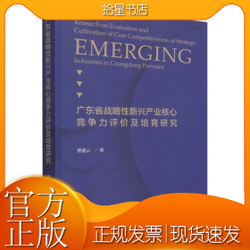 广东省战略性新兴产业核心竞争力评价及培育研究