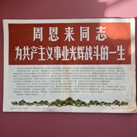 周恩来同志为共产主义事业光辉战斗的一生
新闻展览照片农村普及版
实图实拍，此物不接受退货。