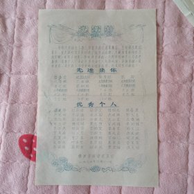 光荣榜 (1975年株洲市四中)