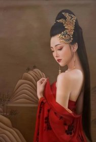 中美协著名画家林彦新中国红油画