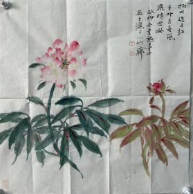 【终身保真字画】施立华，50x48 ​中国美术家协会会员。上海名家