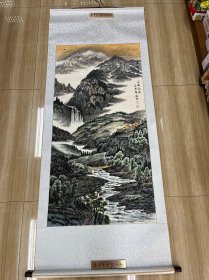 茹珍山水画—金山银山 山高水长