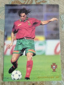 九十年代世界足球明星硬纸卡片（规格长14宽10公分），保罗.索萨