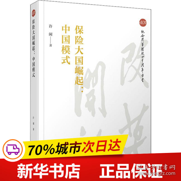 保险大国崛起：中国模式（纪念改革开放四十周年丛书）