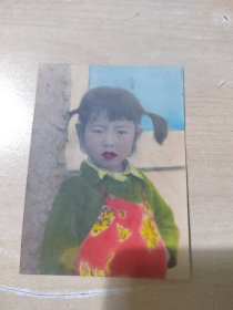 五十年代上色照片小女孩6.5X8.7
