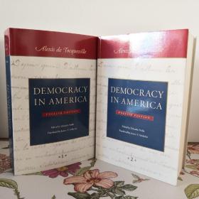 【BOOK LOVERS专享230元】Democracy in America: English Edition in Two Volumes 论美国的民主 英文/英语原版 两卷合售 海量注释版 超厚大开本 开本23.62 x 15.75 cm