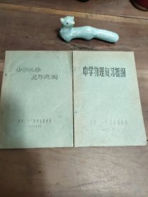 1977年 郑州三十一中理化教研组 手写油印 中学化学复习提纲 97页，有划线笔迹。 中学物理复习提纲 88页，前15页划线多，15页后划线很少。有霉味，介意勿拍。t2左