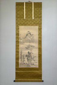 日本名家绘画：谷 文晁《秋溪渔隐图》（保真）