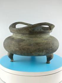 古董   古玩收藏  铜器   铜香炉 古式香炉  尺寸长宽高:25/25/17厘米，重量:8.5斤