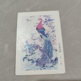 1984年 年历卡片（百鸟朝凤图）