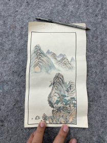 七八十年代，无款山水小品，25.5*14cm