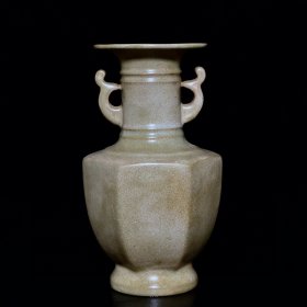 宋汝窑双耳瓶 23/13厘米