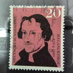Ld25德国邮票西德1960年宗教改革家梅兰希顿逝世400周年 信销 1全