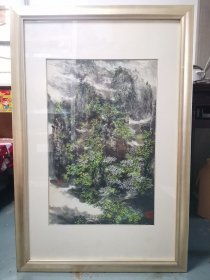 著名画家谈宗旺佳作 灵峰图 保真