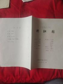 大型现代京剧，肝胆图，人物，剧情介绍，油印本，1984年5月，以图片为准