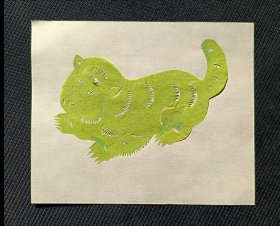 民间手工剪纸窗花7和虎年剪纸情柬