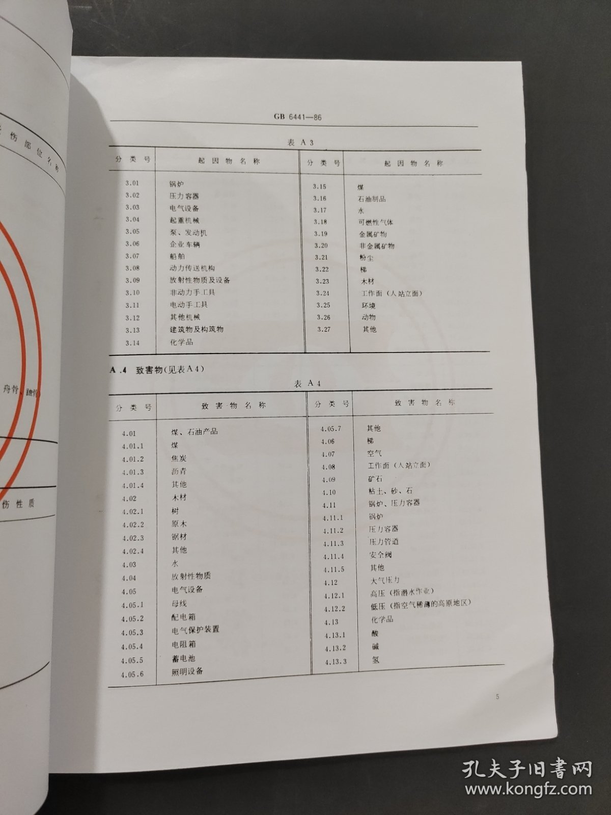 企业职工伤亡事故分类