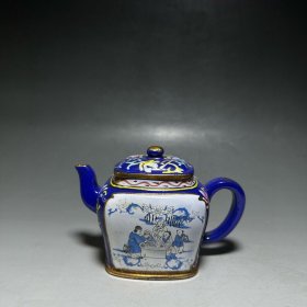 紫砂混方壶