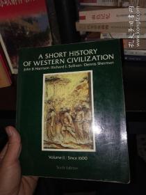 短暂的历史一西方文明。第一卷至1600年以来。第六版【看图片，以图片为准】